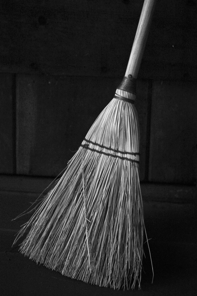Black and White Broom by mzzhope