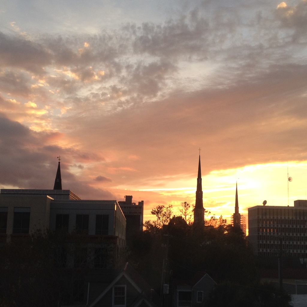 Sunset over downtown Charleston, SC by congaree