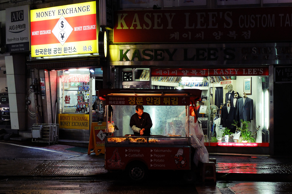 Day 313 - Kasey Lee's, And The Food Seller by stevecameras