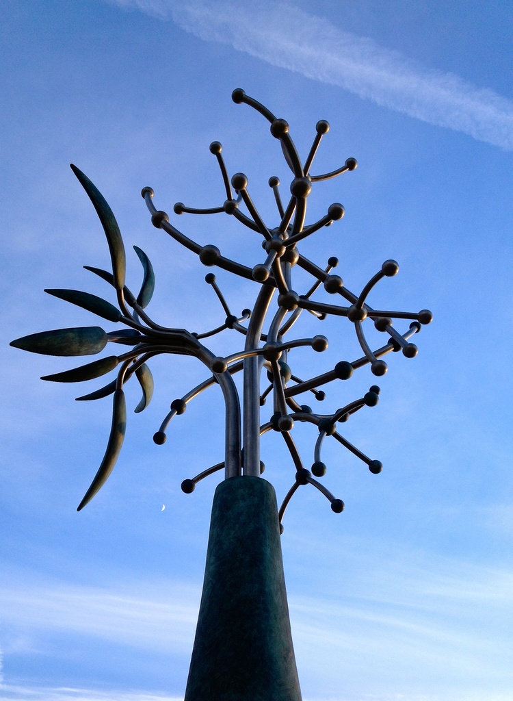 Sculpture with moon by rosiekerr