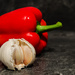 Garlic and red pepper by nicoleterheide