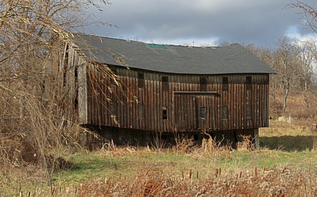 Brown barn by mittens