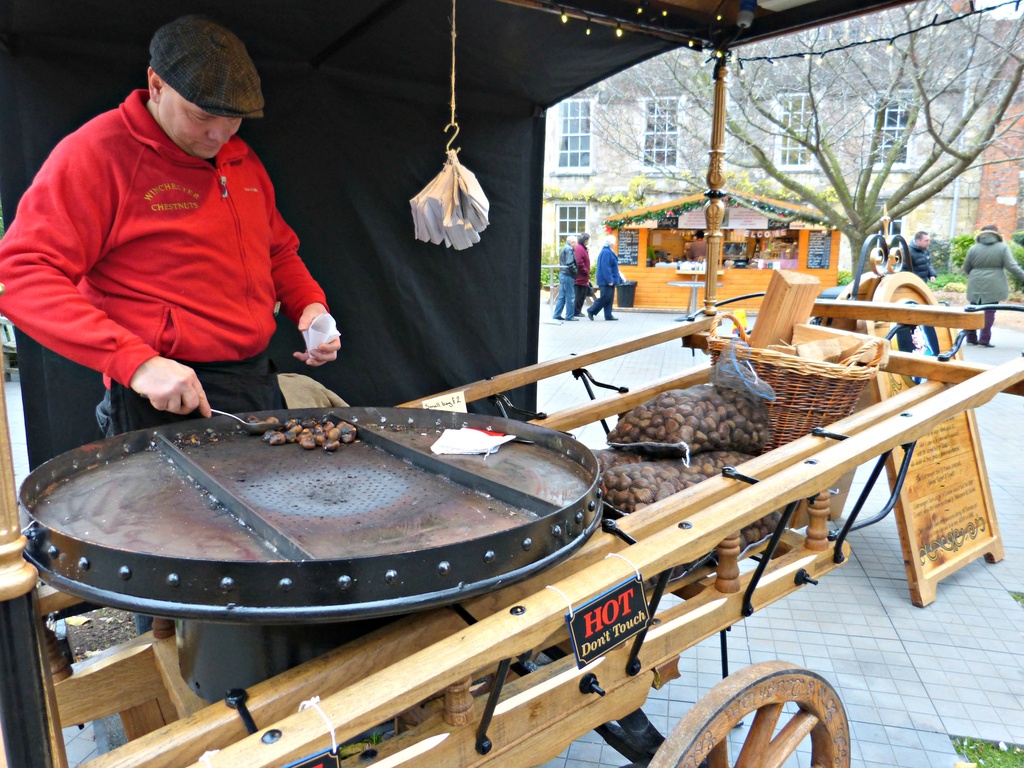 Winchester Christmas Market: roasting chestnuts by quietpurplehaze