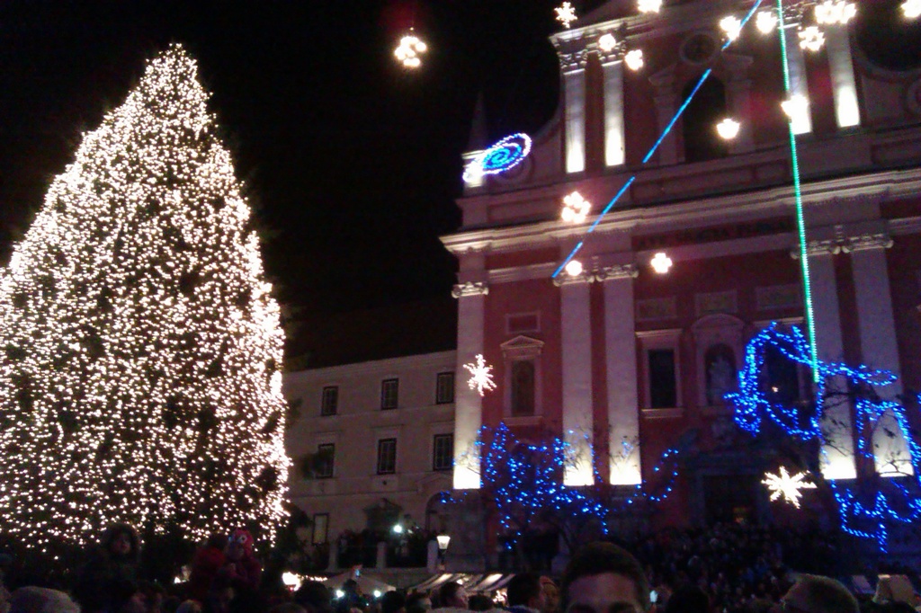 Christmas lights in Ljubljana by nami