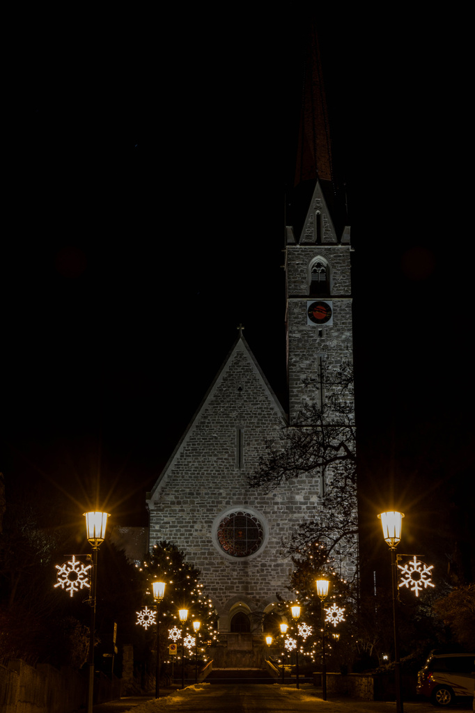 Lights leading to the church by rachel70
