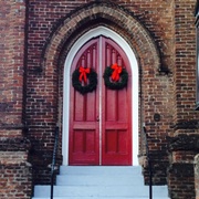 4th Dec 2013 - Wreaths and door of old church, Charleston, SC