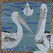 Mosaic Pelicans by onewing