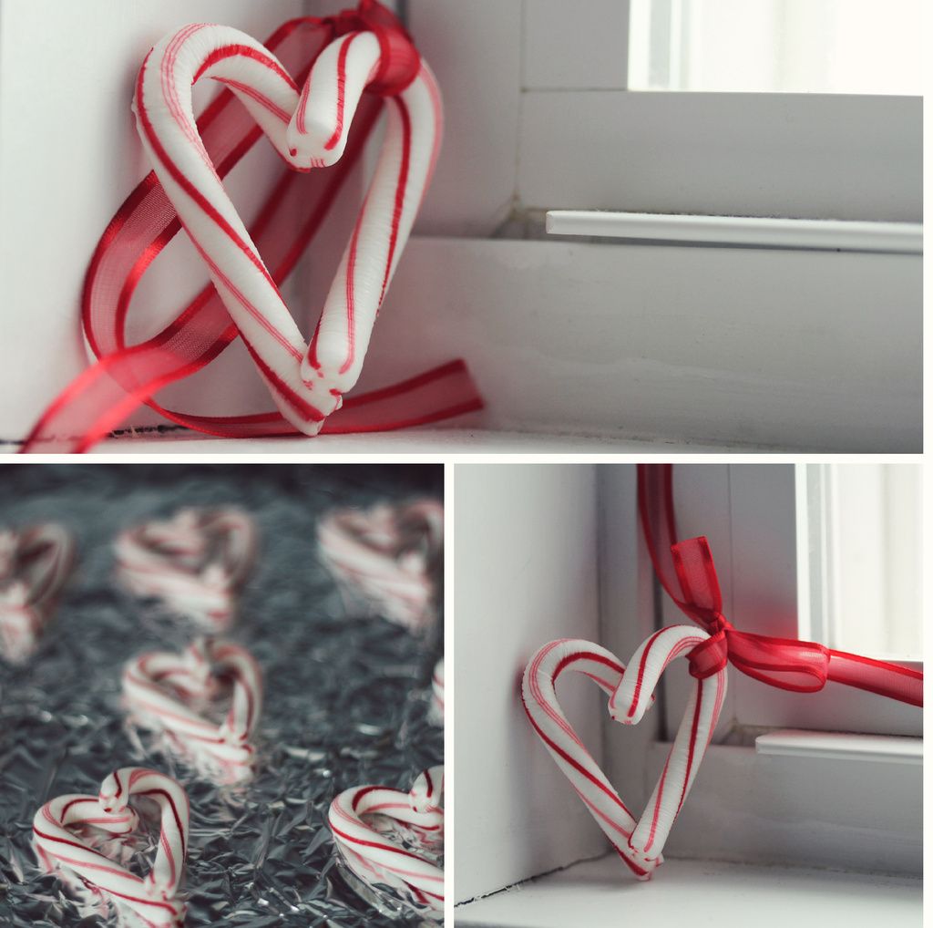 Candy Cane Heart Decorations by Allison