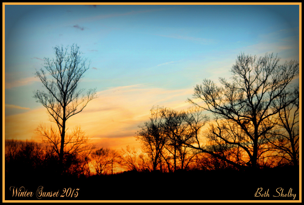 Winter Sunset by vernabeth