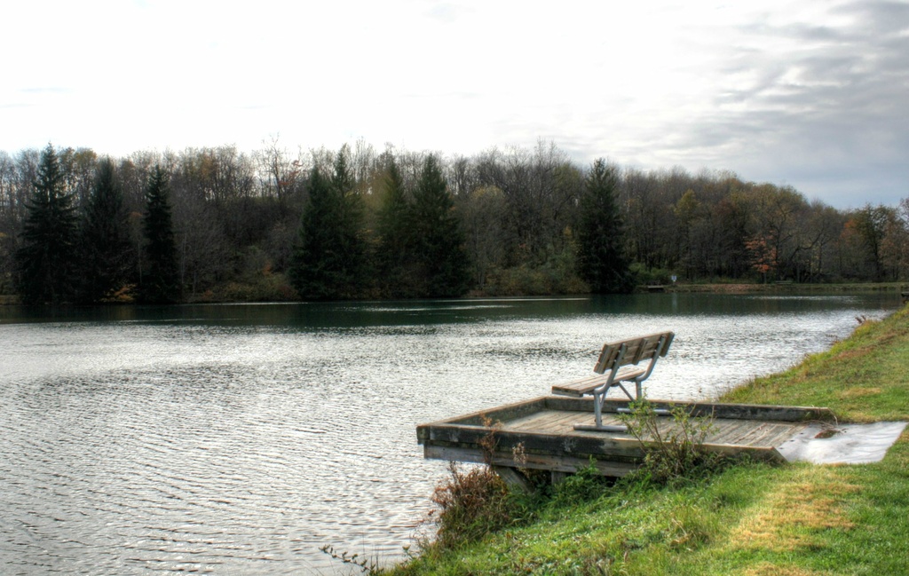 Bench by the lake by mittens