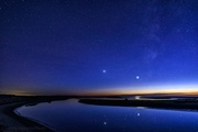 21st Dec 2013 - Siltcoos Stars, Moon, Venus Reflected 3