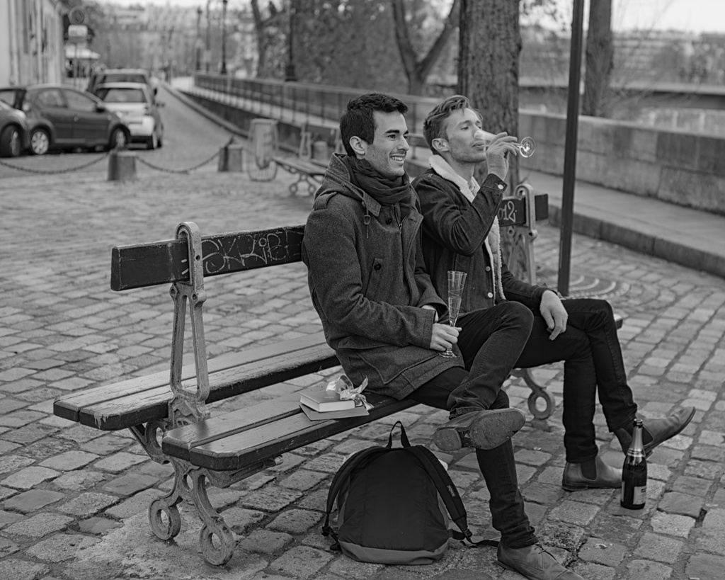 Sharing Holiday Spirit On the Quai de Bourbon, Paris by seattle