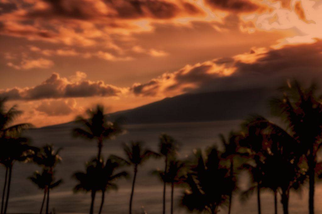 Sunset from Kaanapali Beach on Maui (with a new toy!) by taffy
