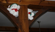 17th Dec 2013 - Saw these two little bears up high under the ceiling beam.