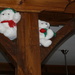 Saw these two little bears up high under the ceiling beam. by bruni