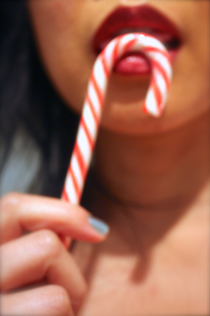 Blurry Candy Cane...selfie...? by fauxtography365