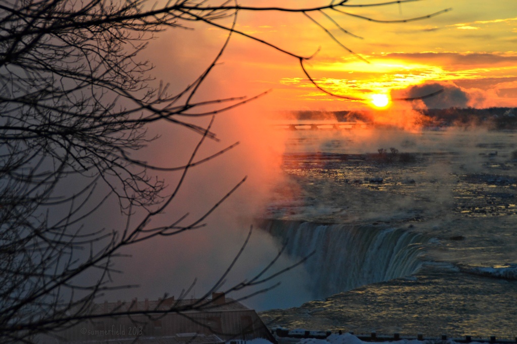 Christmas sunrise at the falls by summerfield
