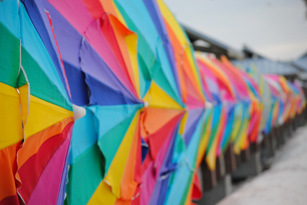 Rainbow Umbrellas by alophoto
