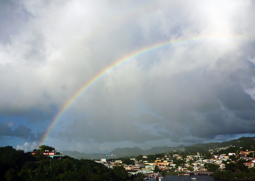 Rainbow Over St Lucia by gardencat