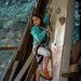 Rachel On Climbing Wall by jgpittenger