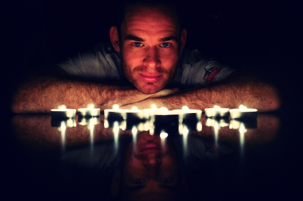 Day 009, Year 2  - Selfie By Candlelight by stevecameras