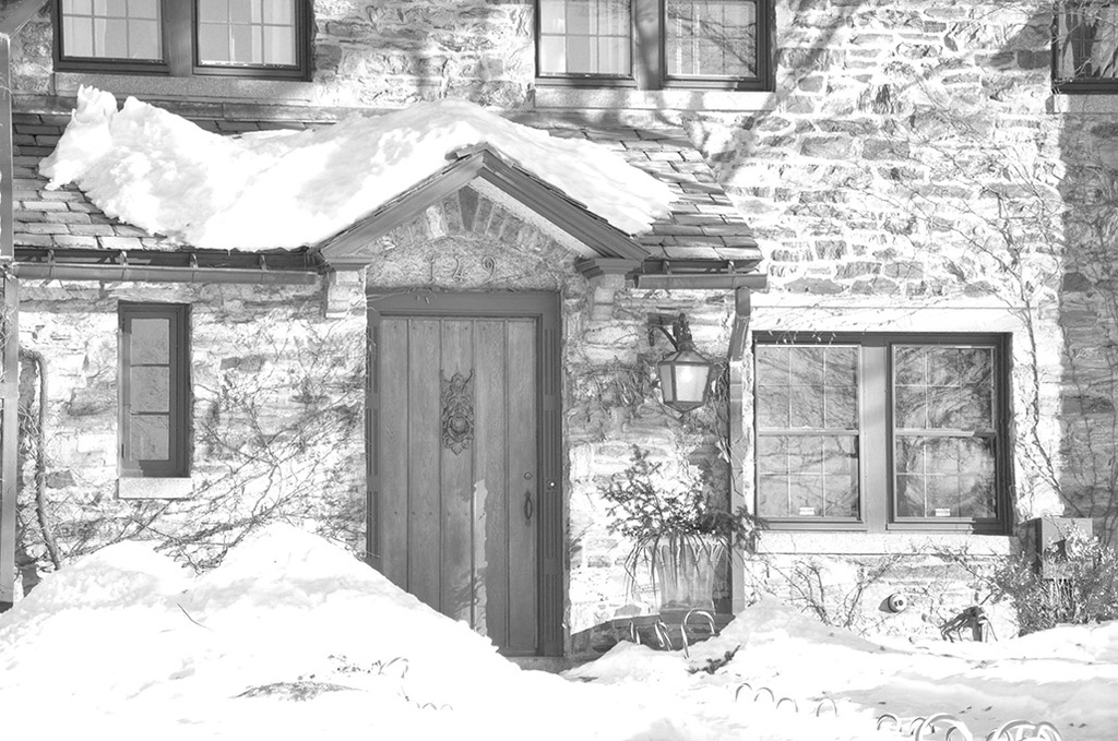 Door in snow by joansmor