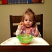 Eating all by herself with a spoon by mdoelger