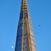 The moon, the Shard a seagull and a plane by andycoleborn