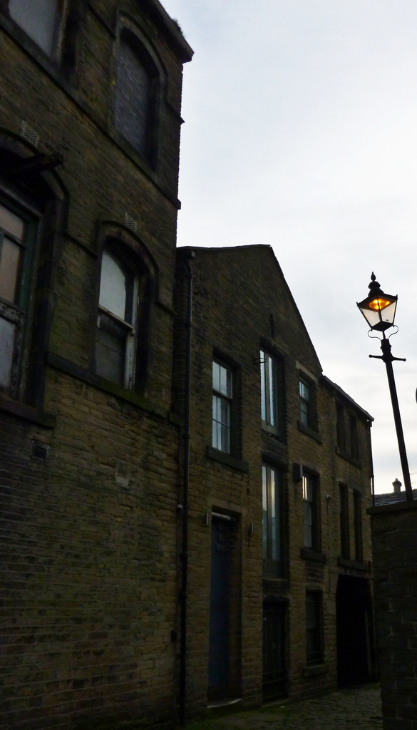 #087 Keighley back street with lamp by denidouble