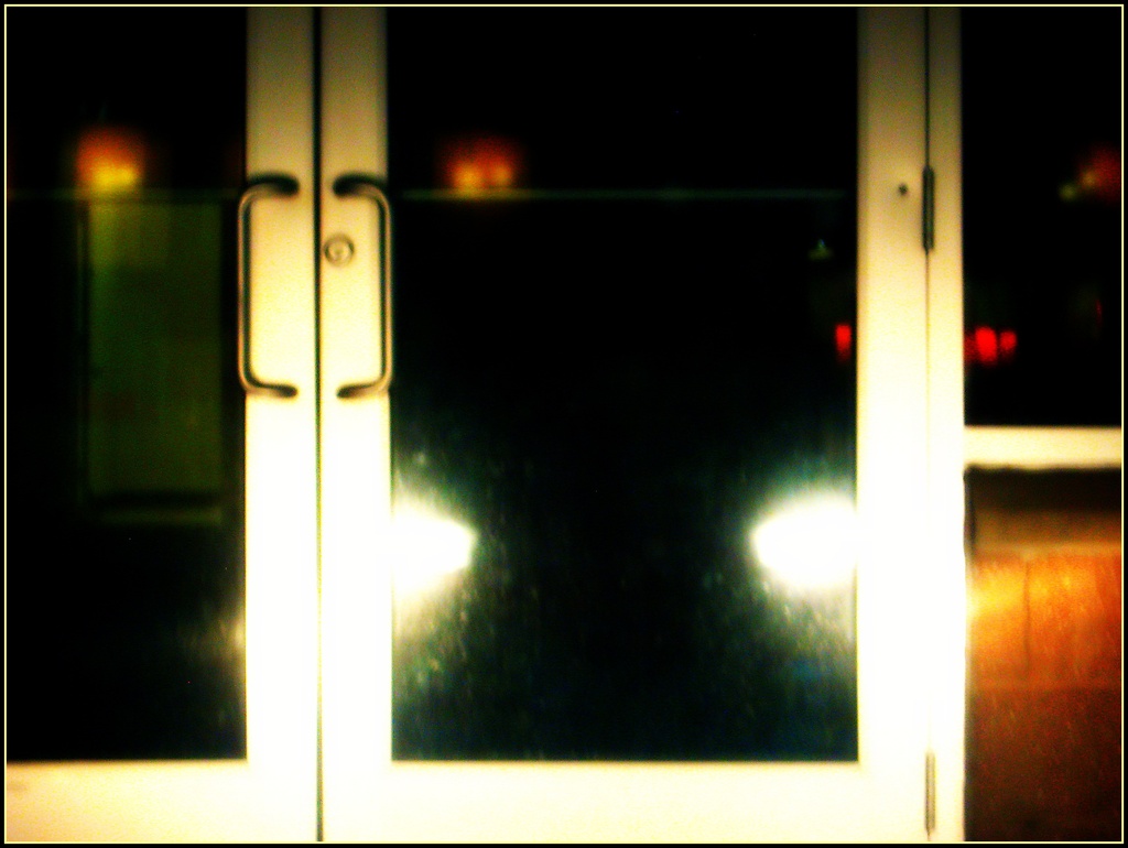 Headlights in the Door by olivetreeann
