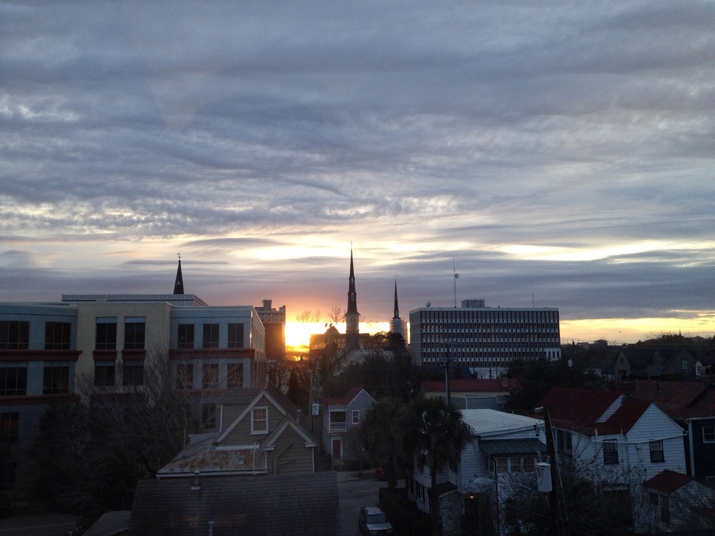 Sunset, Downtown Charleston, SC by congaree
