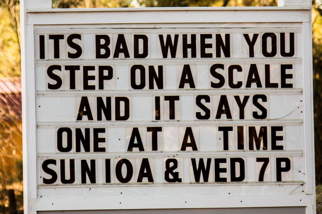 Saying on a Church Sign by rayas
