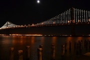 14th Jan 2014 - moon over san francisco's bay bridge