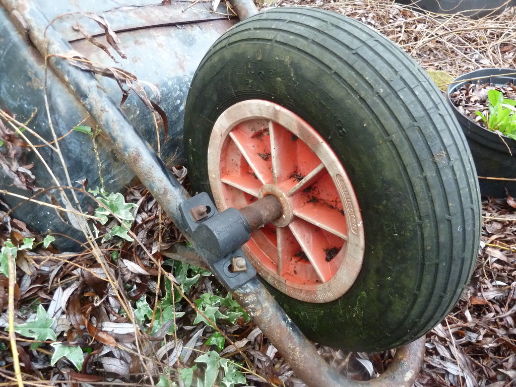 P1020956 Wheelbarrow  wheel by wendyfrost