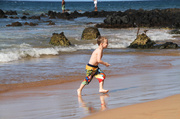 3rd Jan 2014 - Running from the waves!