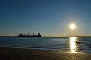 16th Jan 2014 - Ship passing Sullivan's Island, SC, and entering Charleston Harbor