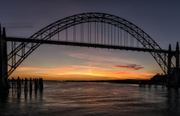 17th Jan 2014 - Centered Newport Bridge At Sunset 