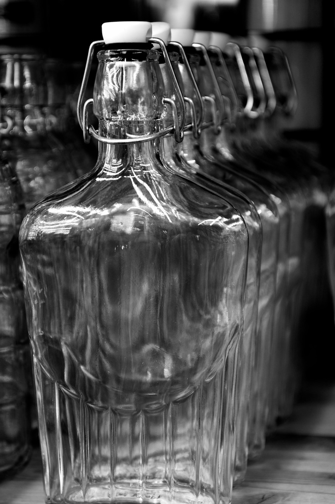 Bottles in Black and White Challenge by taffy