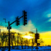 Day 217 Sunrise and Traffic Signals by rminer