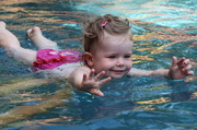 22nd Jan 2014 - Well daddy puts his arms out when he swims!!