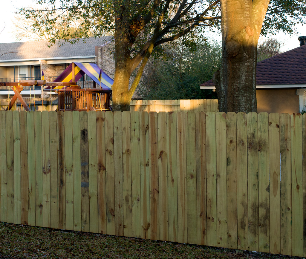 New fence keeps neighborhood kids out. by eudora