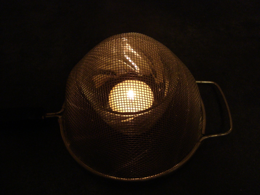 Strainer with candle by mcsiegle