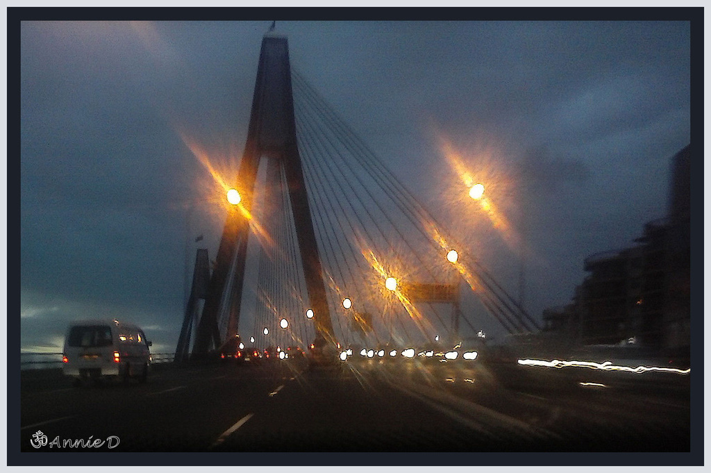 over the Anzac Bridge to home  by annied