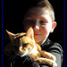 A cat and his boy! by homeschoolmom
