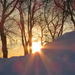 Sunrise over the snow by radiogirl