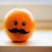 Mustache on an orange by elisasaeter