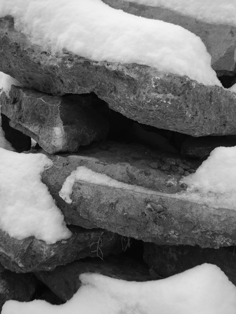 Snow on Stone by mcsiegle