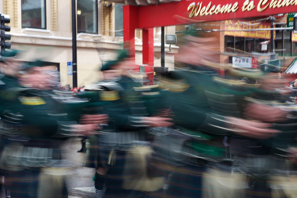 Bagpipers in Motion by jyokota