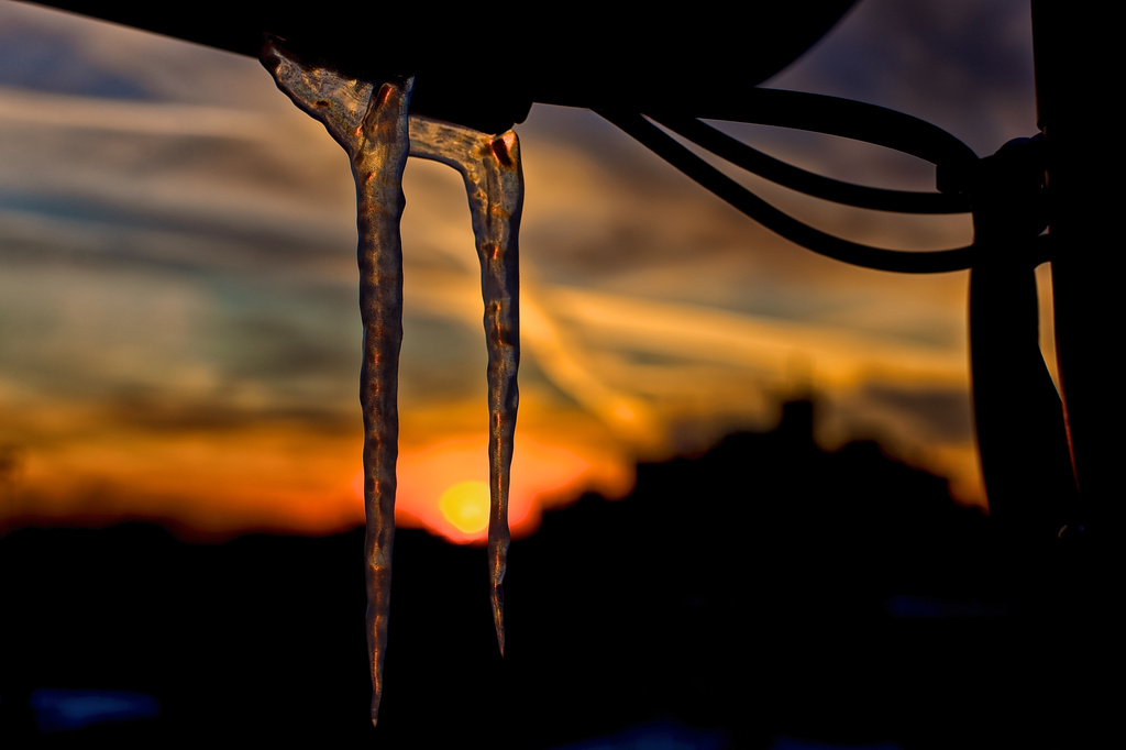 Icicles in the Sunset by taffy