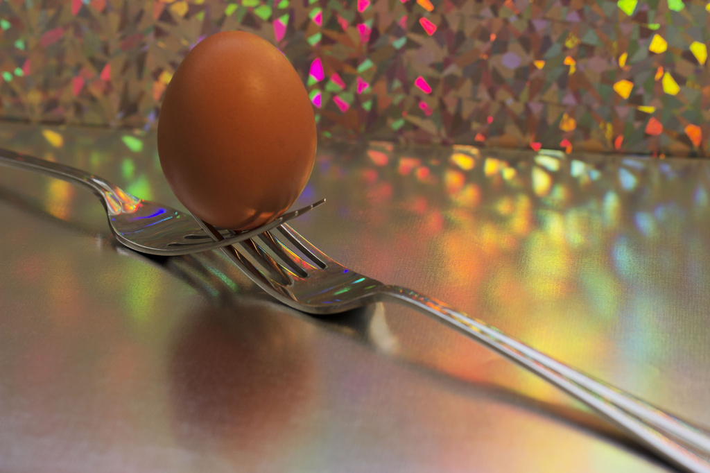 The egg and fork by bizziebeeme